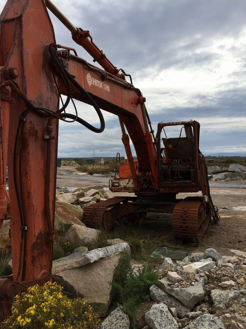 old, site, vehicle, construction machine, drive, no people, metal, outdoors, industry, construction machinery, land, red brown, rusty, sky, broken, technology