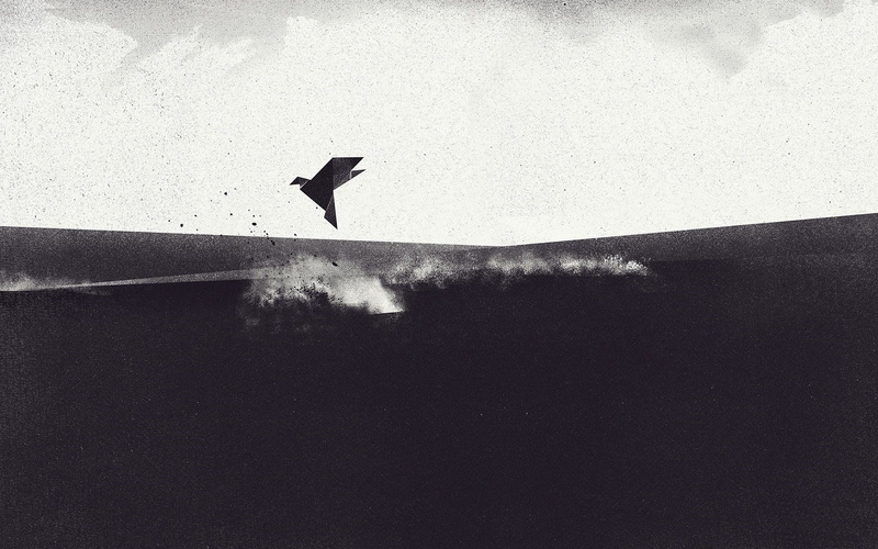 day, animal wildlife, origami, nature, one animal, animals in the wild, low angle view, water, sky, silhouette, flight, vertebrate, animal, 1080P