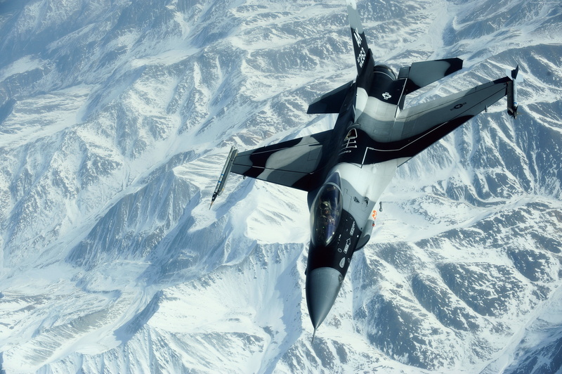 General Dynamics F-16 Fighting Falcon, U.S. Airforce, fighter aircraft, 4K