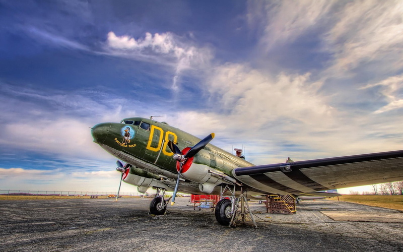 propeller, transport, green, skytrain, usaf, gray, douglas, c, plane, dakota, aircraft planes, 1080P