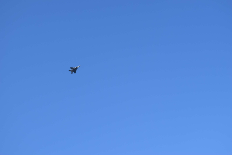 transportation, air vehicle, low angle view, travel, airforce, outdoors, copy space, mid-air, blue, 4K, motion, military, sunny, mode of transportation