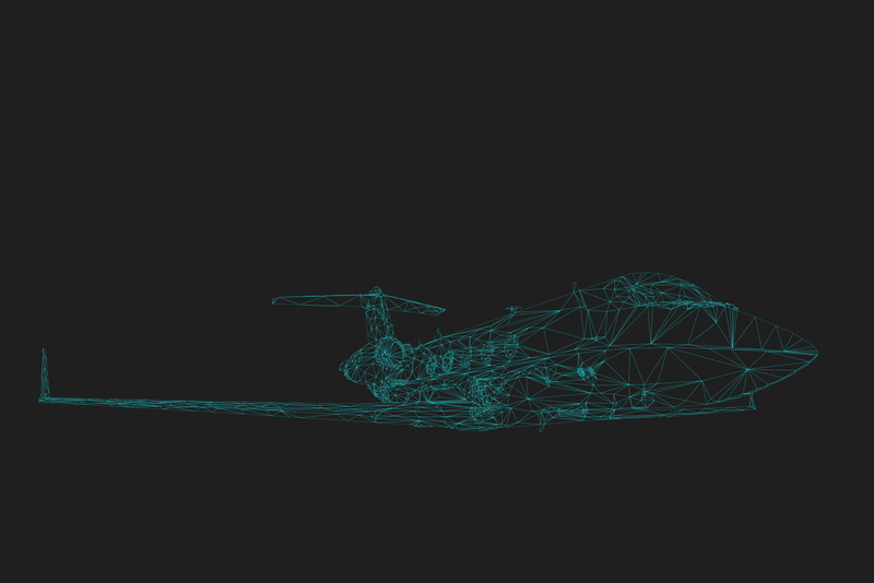 air, aircraft, travel, aero, science, jet, chaos, aviation, sky, tangled, close-up, gulfstream, black background, c 20b, x-ray image, c20, transportation