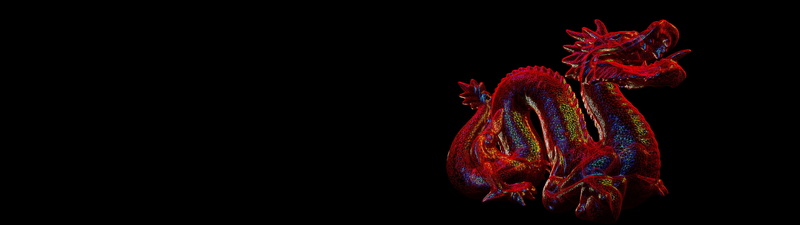 one animal, dragon, black background, no people, red, studio shot, Multiscreen, animal themes, indoors, paint, pattern, cut out, bird, animal, 3d, Wireframe
