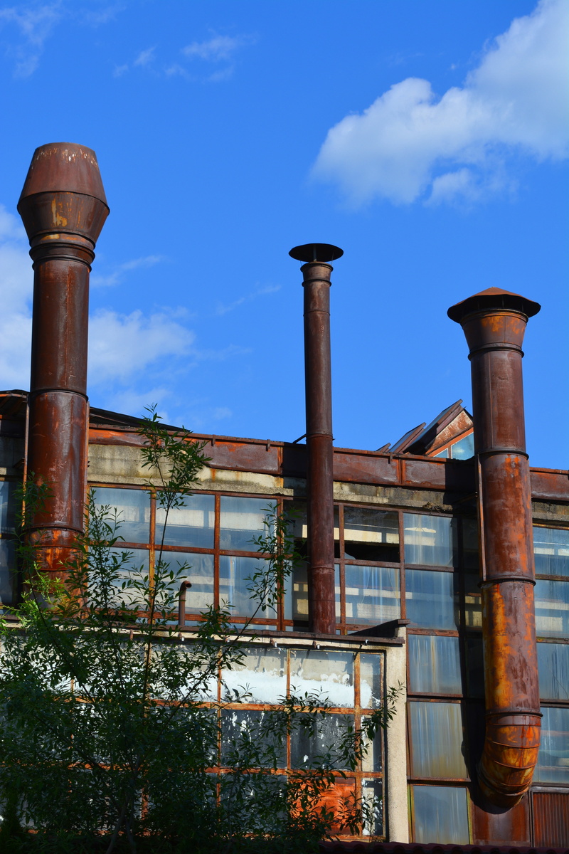 architectural column, rust, history, architecture, rusty, industry, industrial building, metal, works, blue, abandoned, pollution, mulching, no people