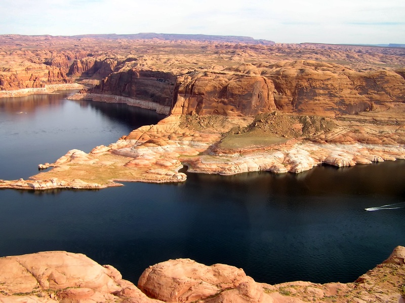 glen canyon, nature, sandstone, rock - Object, climate, non-urban scene, mountain, no people, day, body, 1080P, landscape, lake Powell, boat, eroded, desert