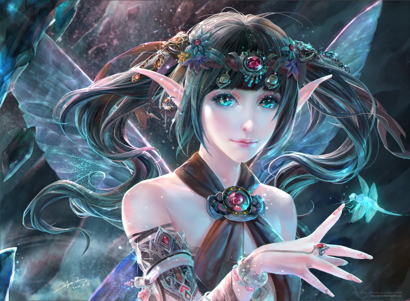 young women, female, waist up, one person, elves, mid adult women, fashion, anime, looking at camera, adult, leisure activity, young adult, fantasy art