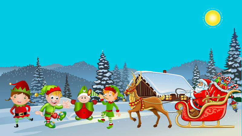 christmas, 4K, computers, kids, tablet, claus, laptop, gifts, k, ultra, phones, deer, sled, mobile, hd, desktop, santa