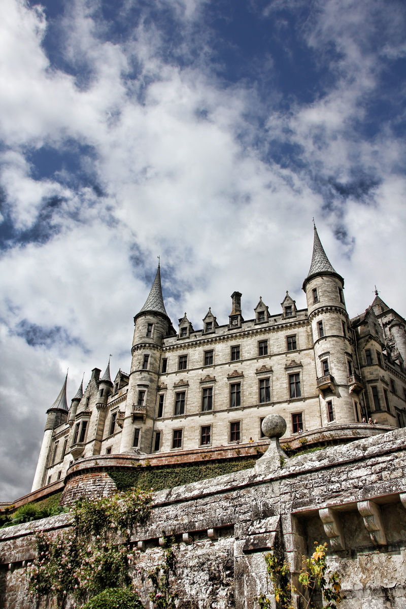 building exterior, fairy castle, day, travel, mystical, building, outdoors, city, no people, tourism, sky, dunrobin castle, spire, travel destinations