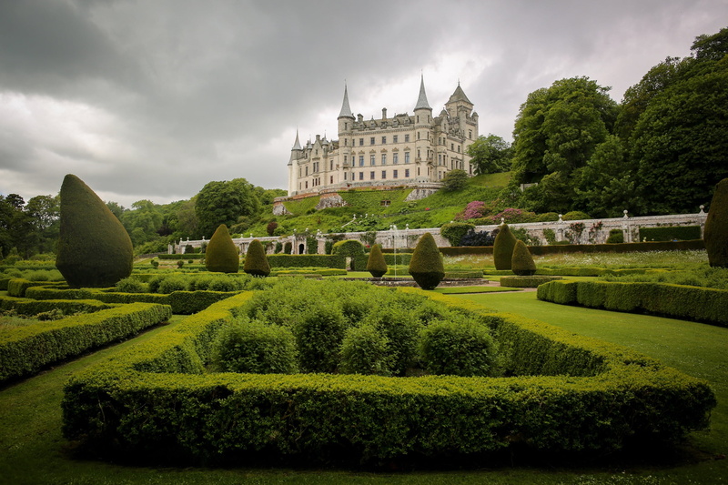 2K, Scotland, park, castle, Dunrobin Castle, building