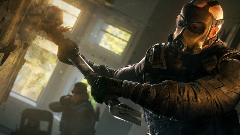 Tom Clancys Rainbow Six: Siege, waist up, uniform, indoors, young adult, real people, military, 1080P, men, Video Game, holding, government, young men