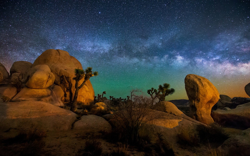 Starry Sky, Joshua Tree, 1080P, Milky Way, Earth, Desert