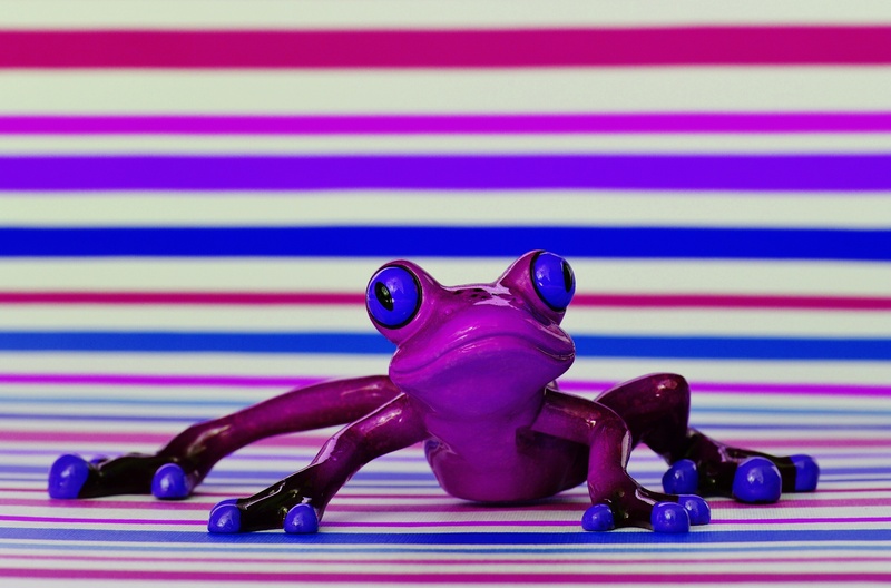 indoors, figurine, 2K, still life, no people, figure, sport, table, multi colored, striped, technology, frog, animal themes, focus on foreground, retro styled