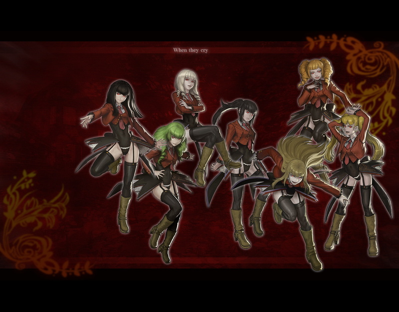 anime, 1080P, umineko, naku, purgatory, girls, koro, stakes