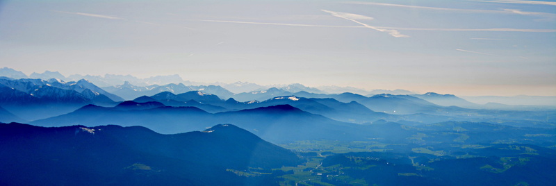 snow, fog, blue, air, mountain range, bavaria, tranquility, alpine, haze, hiking, no people, inversion, outdoors, landscape, day, fischbachau, mountain peak