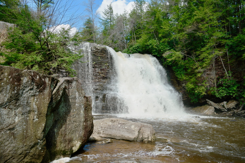motion, rock - object, flowing, 5K, swallow falls, deep creek lake, solid, outdoors, falling water, no people, beauty in nature, forest, plant, maryland