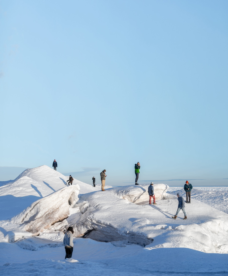 winter, 5K, nature, snow, white, real people, cold temperature, clear sky, snowcapped mountain, group of people, mountain, men, lifestyles, chill, outdoors