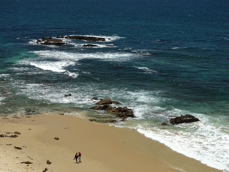 newport beach, sport, 5K, scenics - nature, real people, rocks, walking, blue, water, outdoors, motion, beach, lifestyles, sun, solid, high angle view