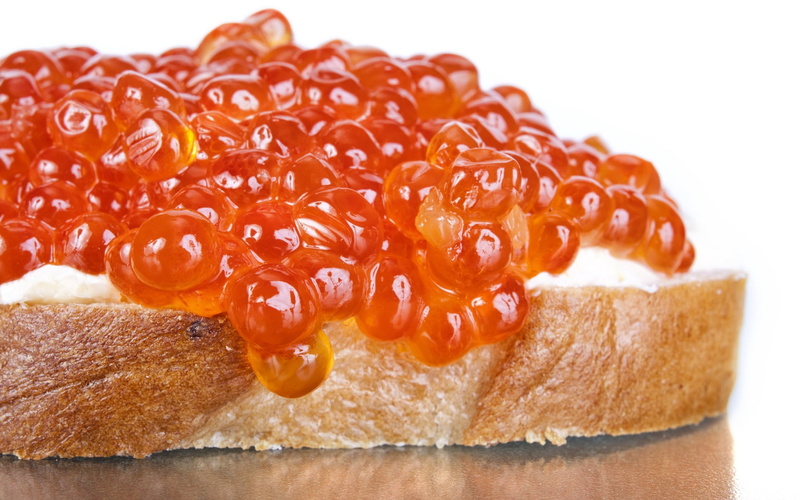 macro, temptation, orange color, food And Drink, 720P, slice, indoors, freshness, cake, baked, refreshment, sandwich, breakfast, caviar, roe, meal, isolated
