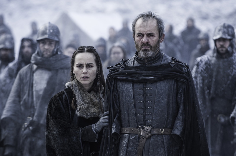 stannis baratheon, cold temperature, looking at camera, men, portrait, tv series, mature adult, winter, architecture, selyse baratheon, warm clothing, group of people