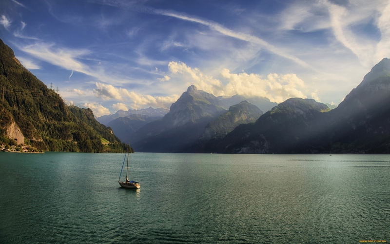 sailboat, beauty in nature, outdoors, scenics - nature, water, cloud - sky, nautical vessel, turquoise colored, tranquil scene, sky, day, unbelievably beautiful pictures nature 1920x1200