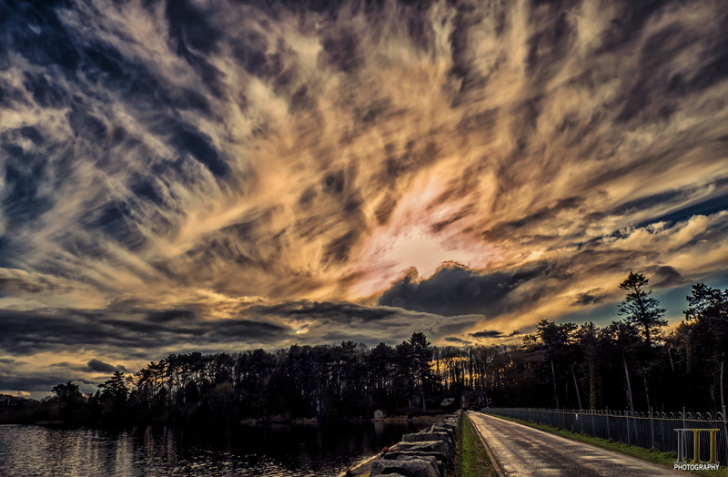 Inspirational, trees, Cloudscape, travel, dusk, road, Swithland, nature, cloud - Sky, tree, Skies, summer, Gold, Clouds, Watching, Sunrise, Sky, scenics