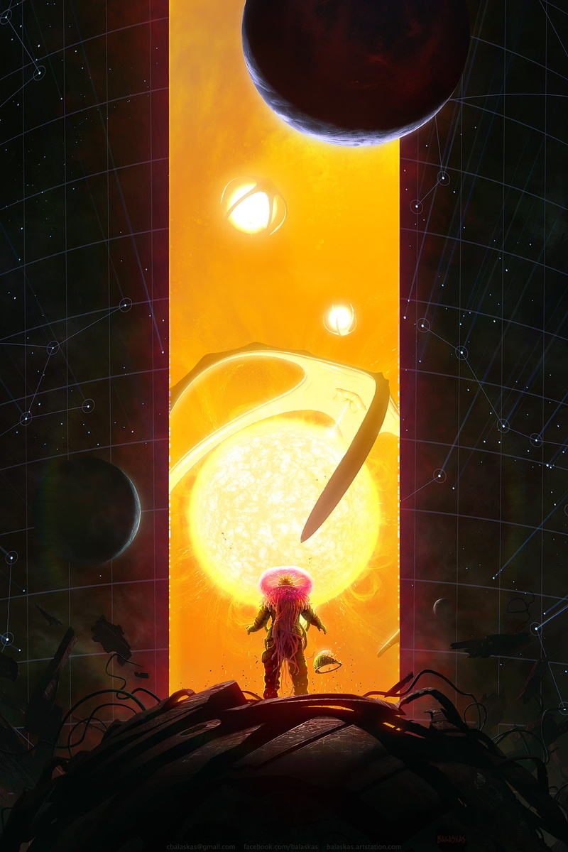 space, 1080P, fantastic, art, planets
