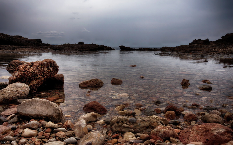 beach, Sony, LAmetlla de Mar, A77, Nature, day, sunset, coastline, rock - Object, scenics, Aire libre, a body, Piedras, 5K, time, water, body, Playa, sea