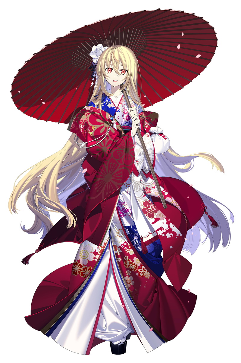 Nekonabe Ao, umbrella, 2K, kimono, Kimisen, Our Last Crusade or the Rise of a New World, Aliceliese (Kimi to Boku no Saigo no Senjou)