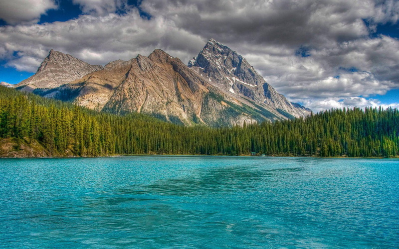 clear, lake, mountain, 1920x1200, nature, splendid, ocean, 1080P, body, blue, forest, cloud, tree