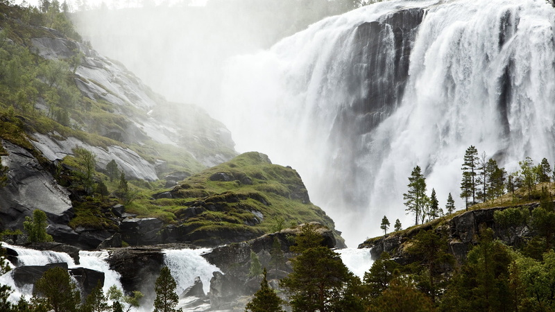 Fishing, Scenery, Village, 1080P, Norway, Spectacular, Small, Waterfall, Sami