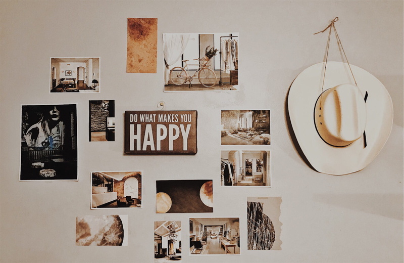 human representation, communication, directly above, retro, art and craft, photo, text, wall, hang, representation, decor, interior design, large group of objects