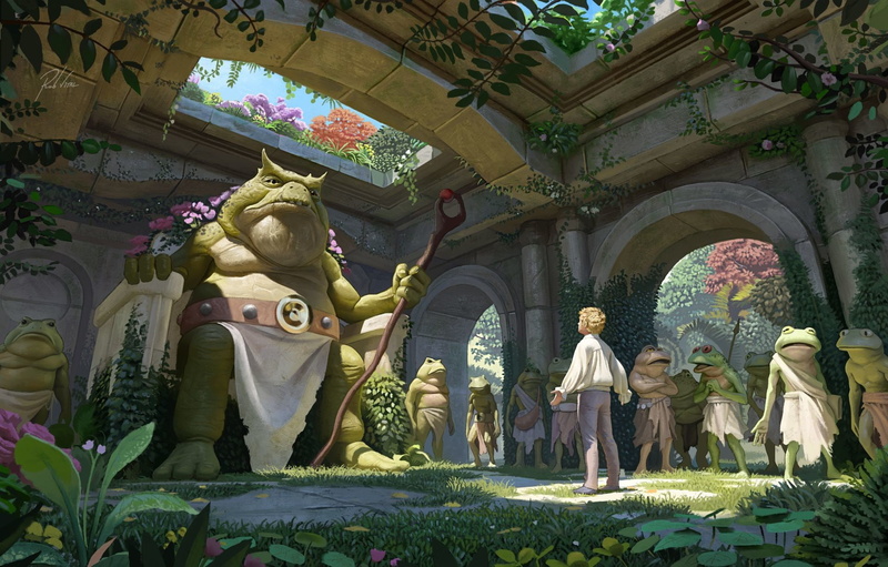 Illustrator, the throne, king, the situation, journey, Rob Vital, adventure, King toad, frog, fantasy, 1080P