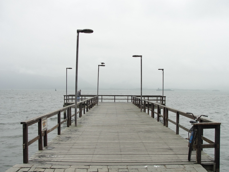 no people, pier, peace, brazil, holidays, diminishing perspective, tranquility, direction, rest, sky, scenics - nature, quiet, street light, beach, day