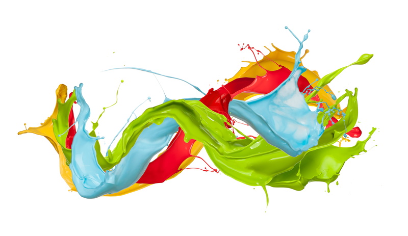 abstract, design, three-dimensional Shape, white background, red, no people, yellow, indoors, isolated, green, green color, splashing, water, studio shot