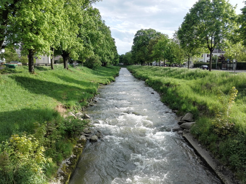 summer, tranquility, bach, landscape, growth, tranquil scene, green, sky, cloud - sky, no people, direction, water, canal, light, nature, movement, mood