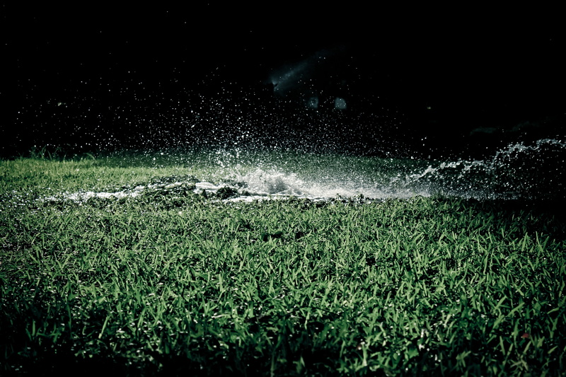 spray, outdoor, green, field, water, wet, green color, drops, water drop, garden, splashing, watering, close, 5K, yard, spring, nature, landscape, night