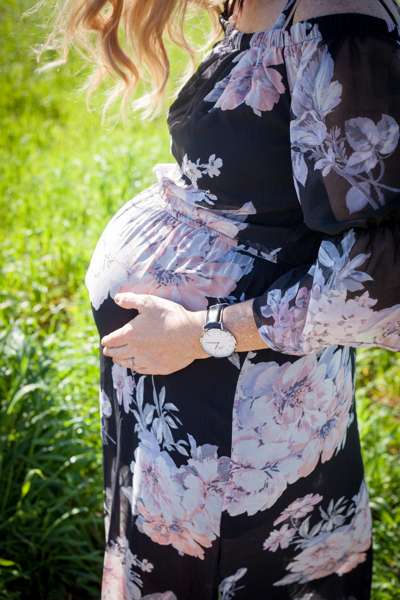 white girl, day, floral pattern, real people, united states, plant, rear view, love, maternity pictures, baby boy, irvine, due date, casual clothing, prego