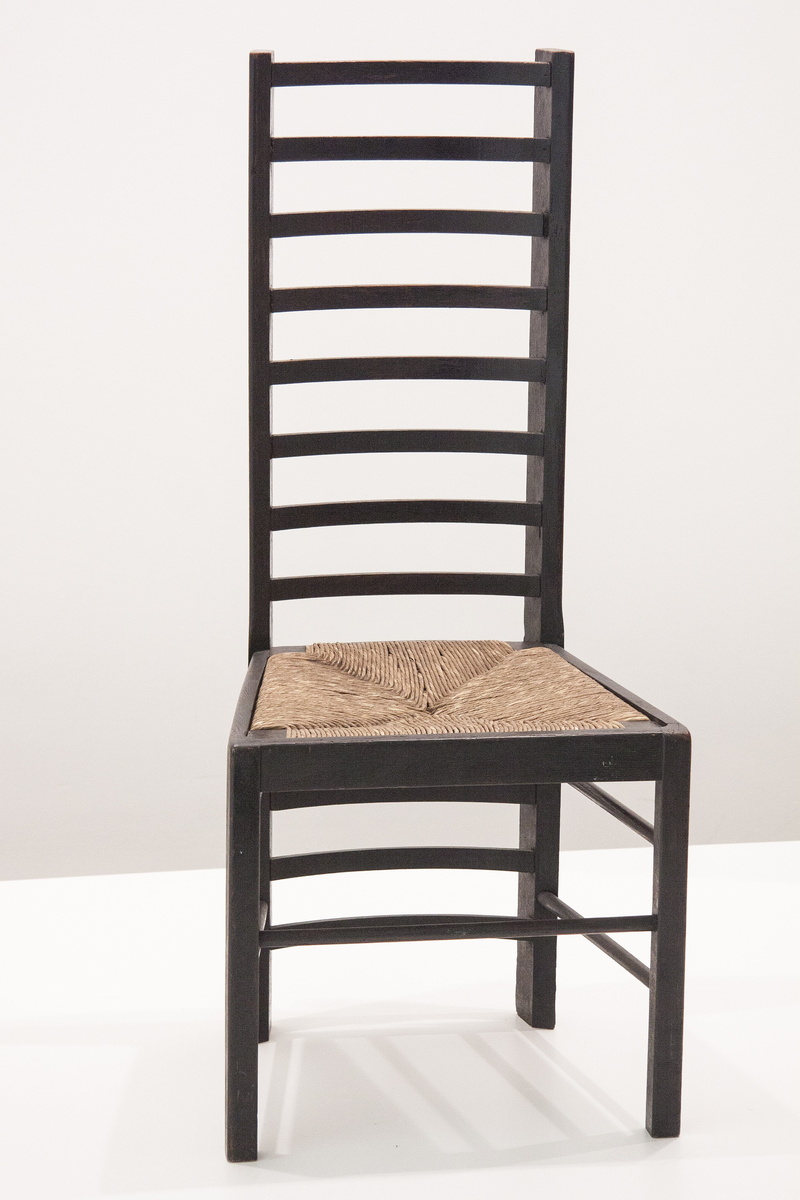 black, container, absence, studio shot, wicker, 4K, brown, art nouveau, wood - Material, close-up, 1903, white background, scottish architect, indoors