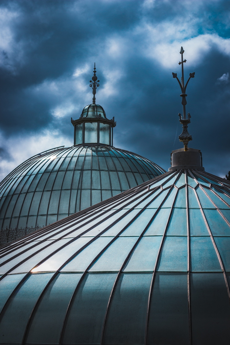 botanics, city, nature, dome, travel destinations, moody, kibble palace, glass, green house, blue, kelvin, low angle view, building exterior, building