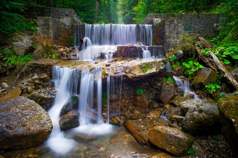 tropical Rainforest, 5K, river, lake, nature, leaf, daytime, landscape, falling, outdoors, flows, beauty In Nature, forest, tree, scenics, waterfall, water