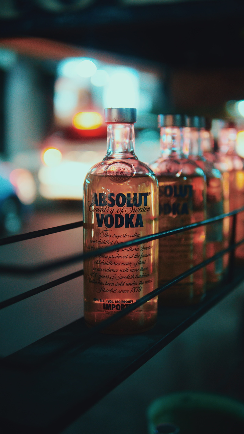 drink, 5K, vodka, focus on foreground, lot, still life, healthcare and medicine, transparent, indoors, no people, absolut, container, glass, label, food and drink