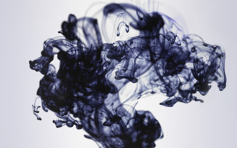 smoke, Ink, 1080P, Black, Water, white, illustration