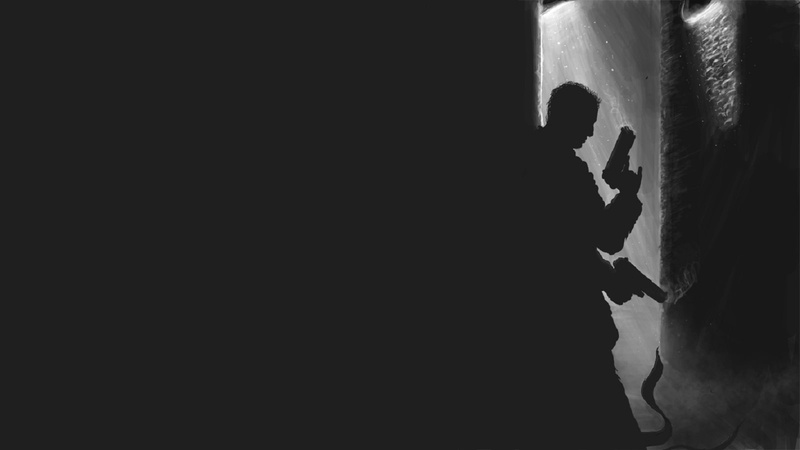 black, 720P, punisher, handgun, marvel, bw, drawing, hd, cartoon/comic
