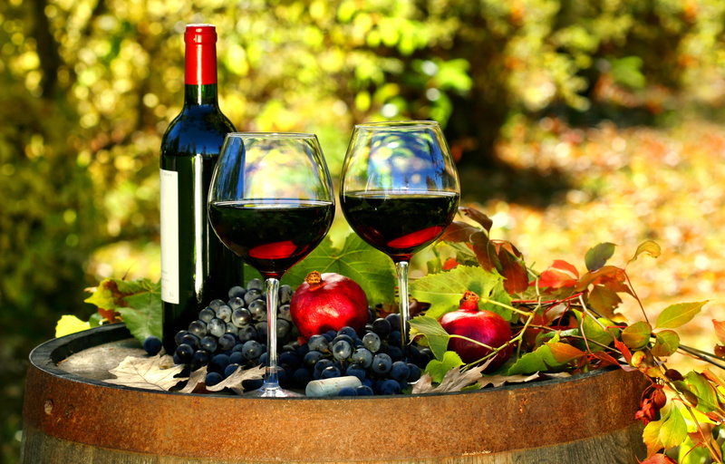 glasses, merlot Grape, grapes, fruit, nature, wineglass, outdoors, glass, red Wine, green Color, day, drinking Glass, gourmet, focus on foreground, 4K