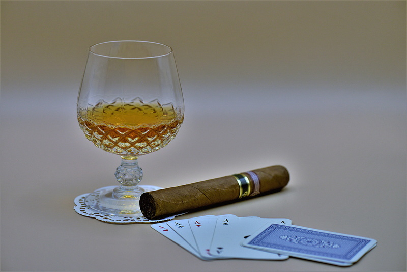 still life, indoors, mr evening, cigar, wine, refreshment, cognac, 5K, drinking glass, studio shot, luxury, wine cork, household equipment, glass, no people