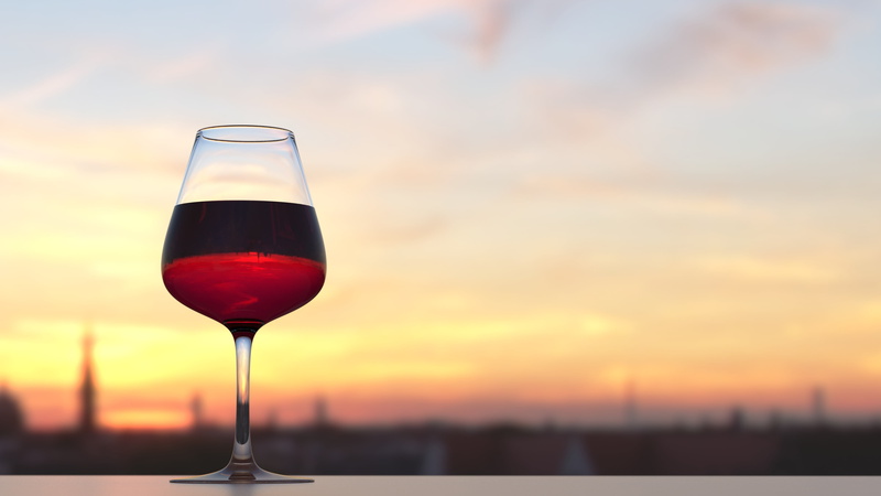 dusk, outdoors, sky, no people, glass - material, 4K, outdoor, relaxing, sunrise, rose wine, dom, sunset, alcohol, glass, single, lifestyle, winetasting