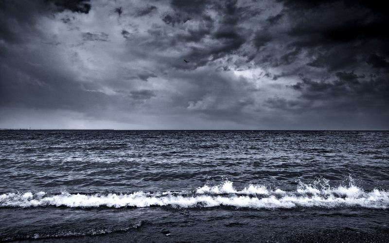 beach, spray, waves, horizon, dark, atlantic Ocean, backgrounds, cloudscape, no People, sport, blue, sky, hurricane - Storm, weather, splashing, wave, wind