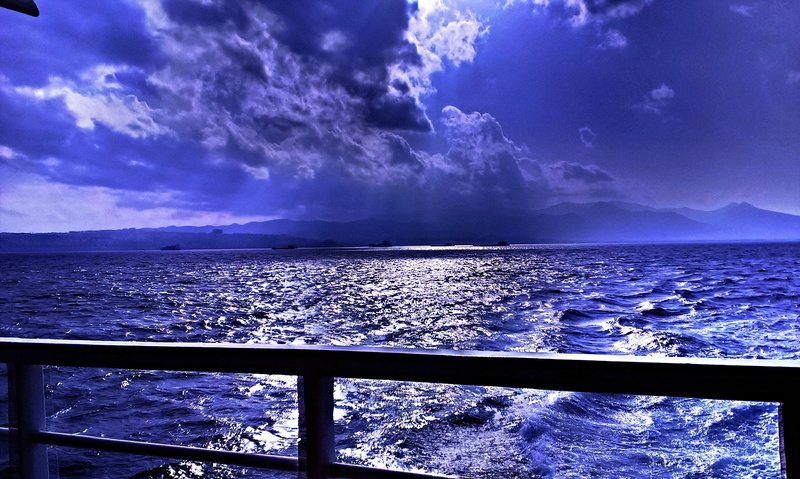blue, sea, foam, 2K