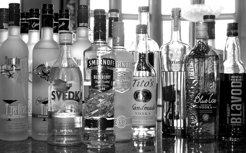 bar - drink establishment, glass - material, refreshment, arrangement, choice, no people, alcohol, vodka, glass, still life, large group of objects, bar counter