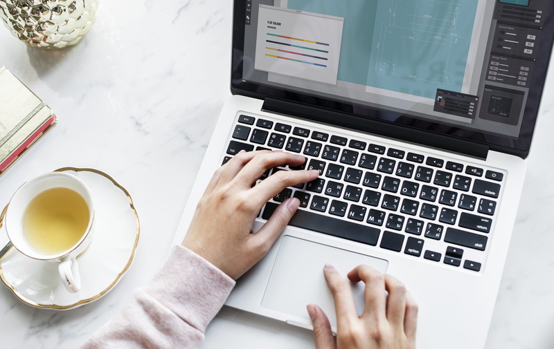 typing, internet, texture, female, beverage, human hand, remote work, chilling, computer, blog, 4K, lifestyle, keyboard, cup, digital nomad, tea, coffee